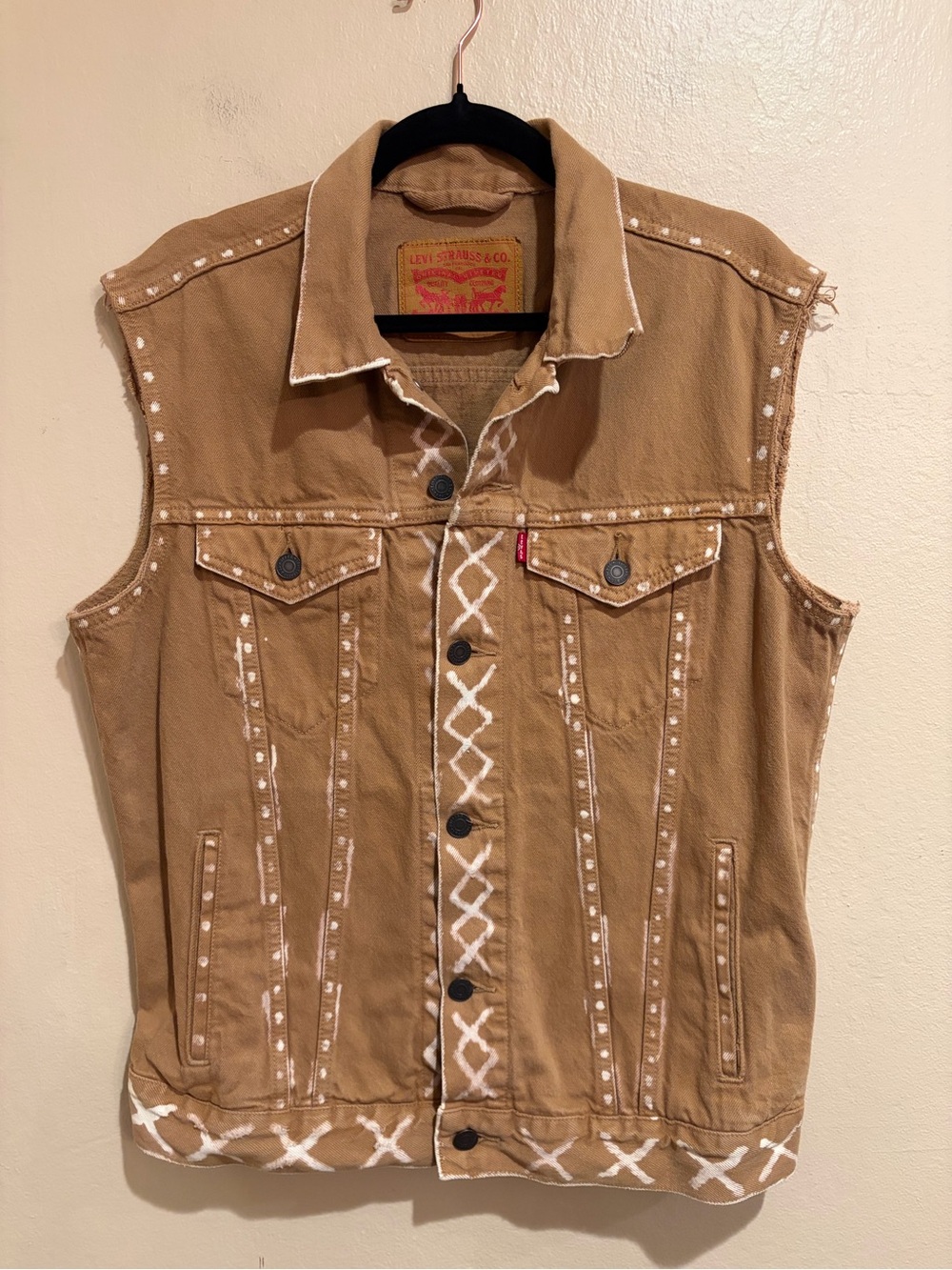 Levi Strauss Southwestern Desert Sand Denim Vest, Men’s size M, Country Vibes - Picture 6 of 6